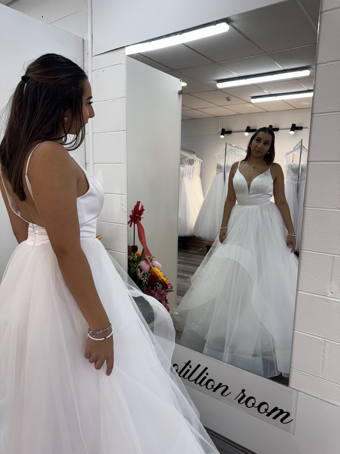 satin deb dress