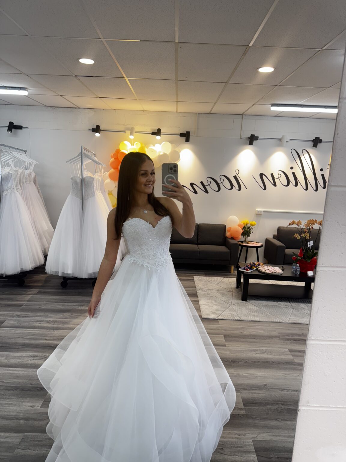waterfall skirt deb dress