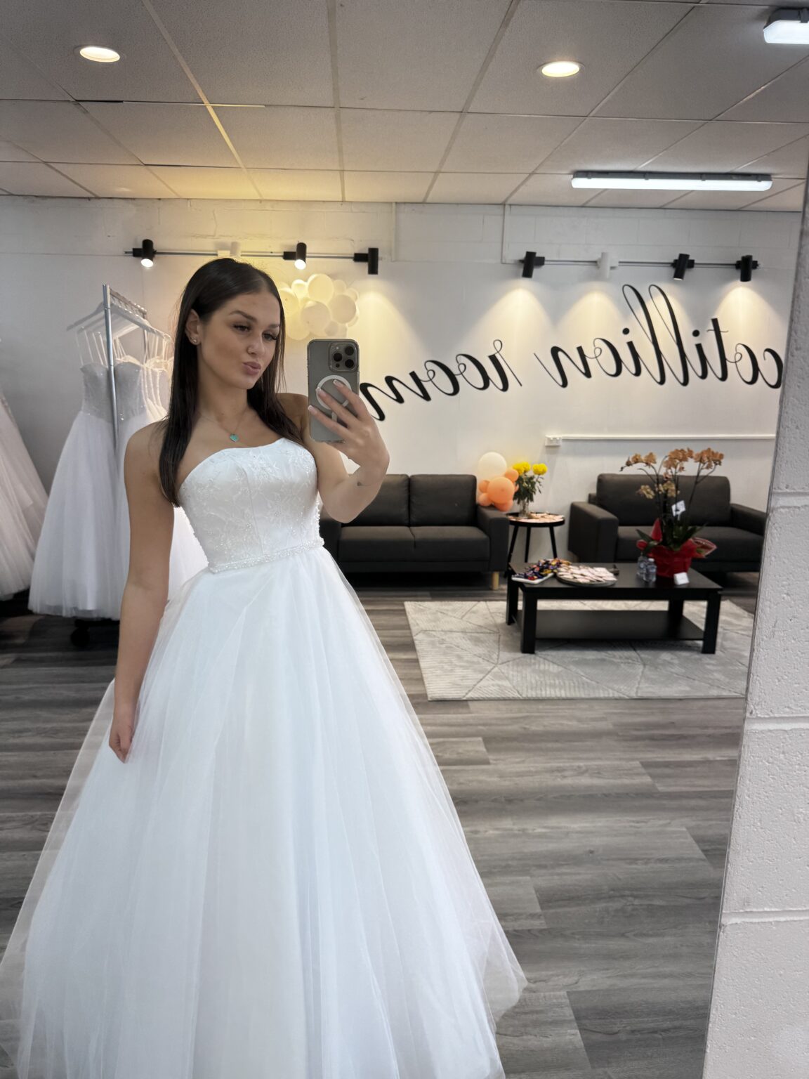 straight cut deb dress